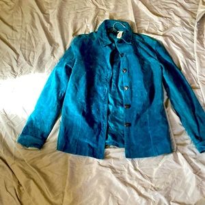 Turquoise suede jacket